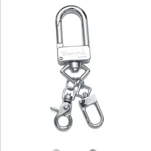 Diamond Supply Co. U-Lock Keychain in Silver